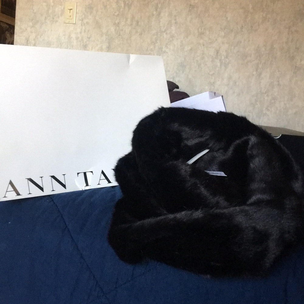Ann Taylor Infinity Scarf Faux Fur